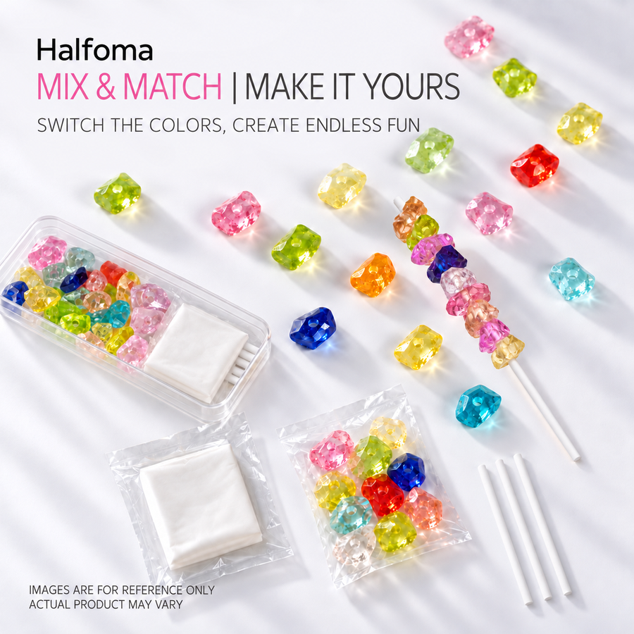 DIY Candy Beads on Sticks – Build Your Own Fruit Hard Candy, 60g