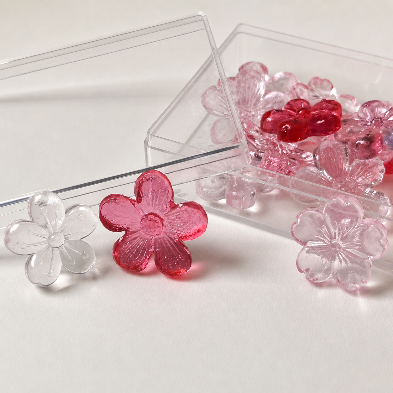Sakura crystal candies in gift boxes