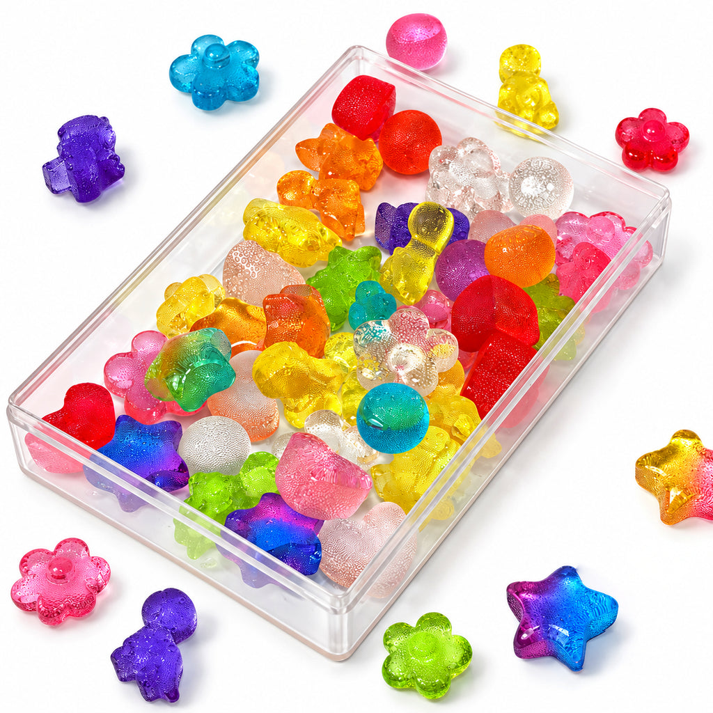 Mini Colorful & Cute Shaped Isomalt Hard Candy, Fruit Flavored, 80g