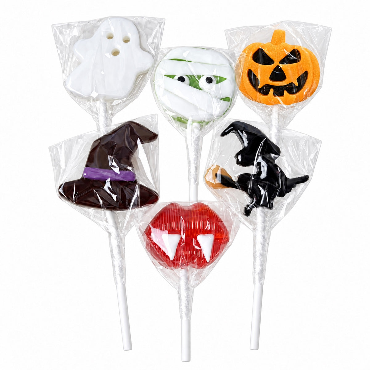 Halloween Lollipop Variety Pack – 6 Spooky Designs