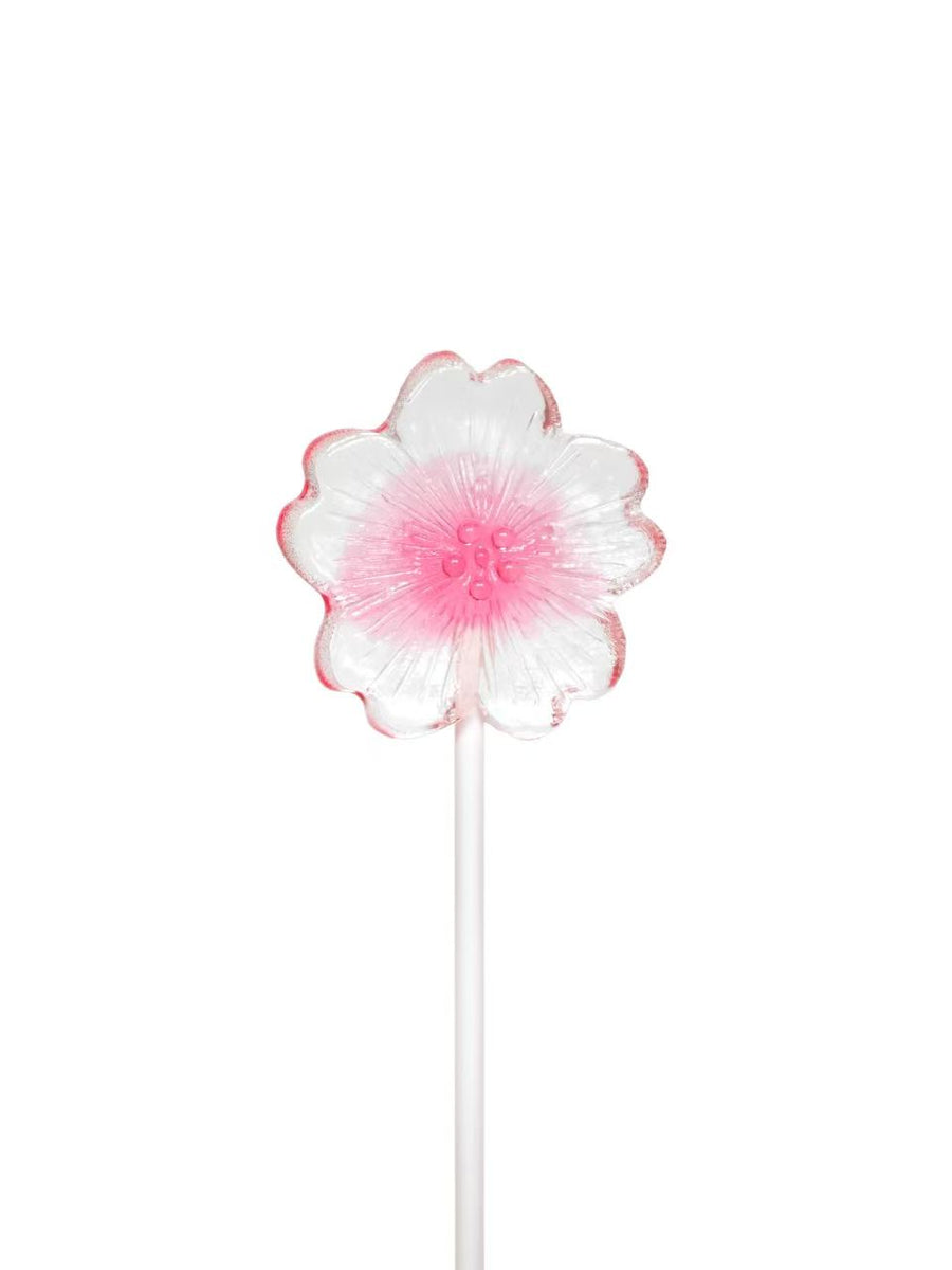 Caramelo de piruleta con forma de diamante de flor de cerezo 18g