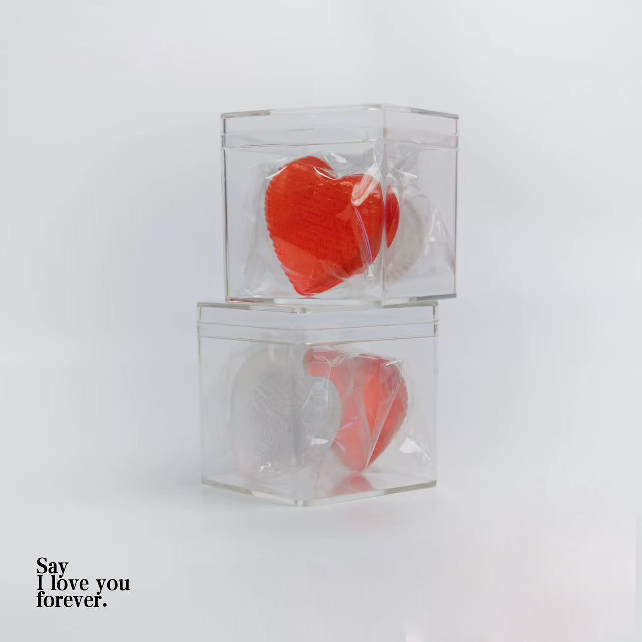 Heart-Shaped Diamond Candy With I Love You in 50 Languages