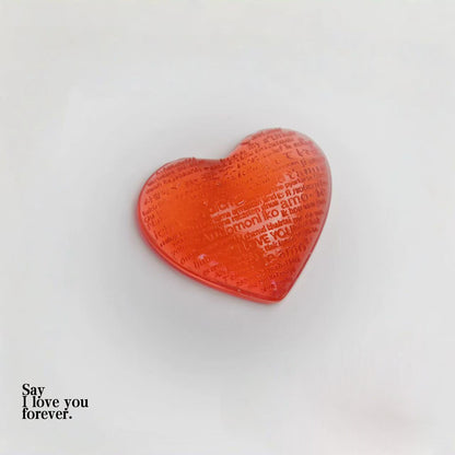 Heart-Shaped Diamond Candy With I Love You in 50 Languages